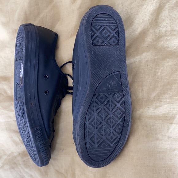 Converse Black Leather Dainty Chucks - Picture 3 of 5